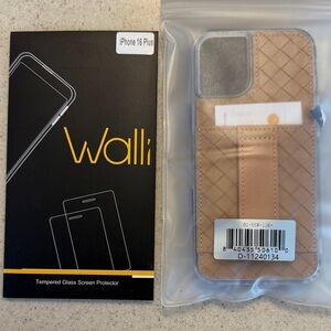 Wallis iPhone 16 Plus Screen Protector with Tan Card Holder